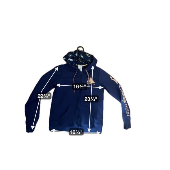 Disney World 50TH Anniversary Micky& Friends Castle Zip Hoodie Jacket Mediu - Picture 4 of 4